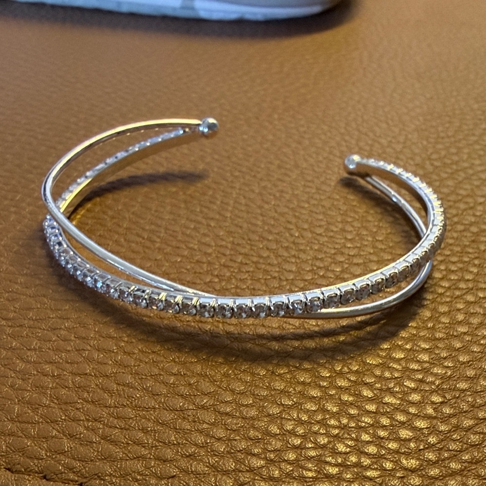 Elegant Silver Crystal Bracelet